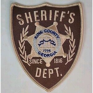 THE WALKING DEAD RICK GRIMES PROP REPLICA KING COUNTY SHERRIF PATCH 4.5" x 3.75"